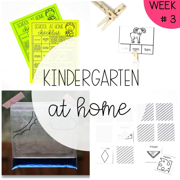 Kindergarten at Home – Week Three