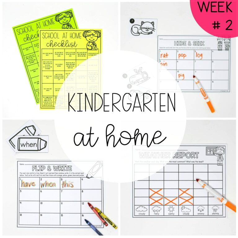 Kindergarten at Home – Week Two
