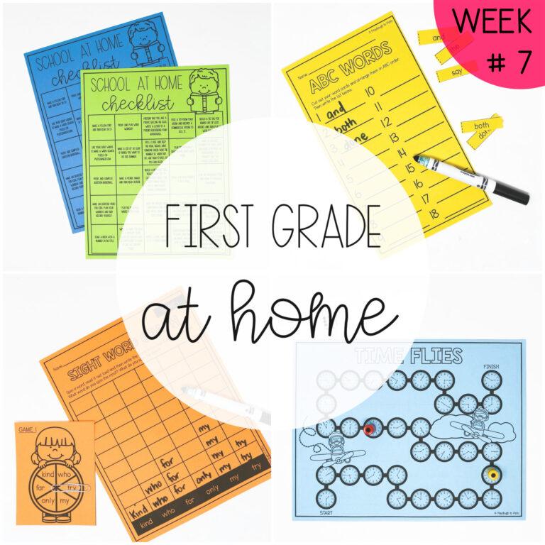 First Grade at Home – Week Seven