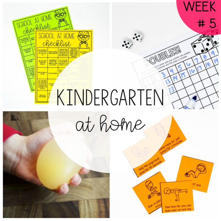 Kindergarten at Home – Week Five