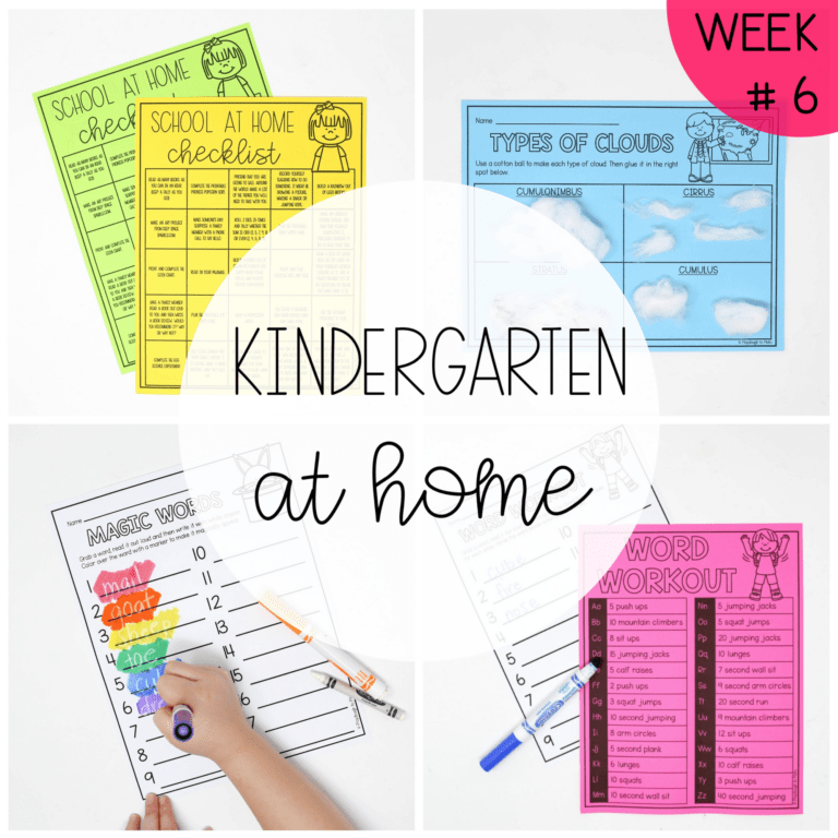 Kindergarten at Home – Week Six