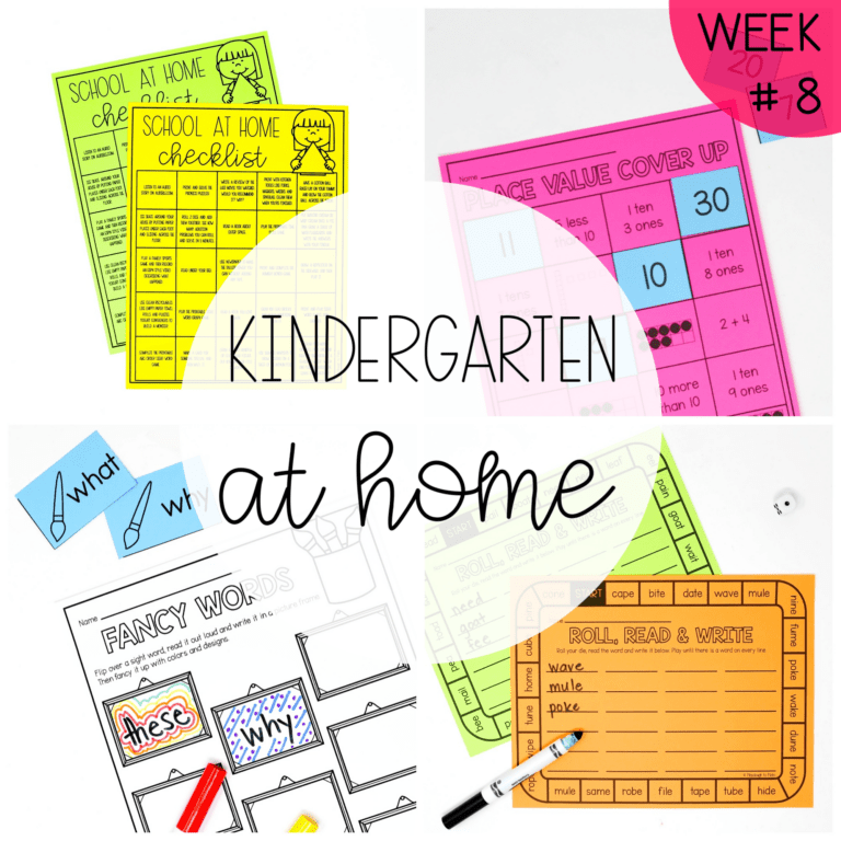 Kindergarten at Home – Week Eight