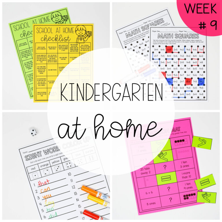 Kindergarten at Home – Week Nine