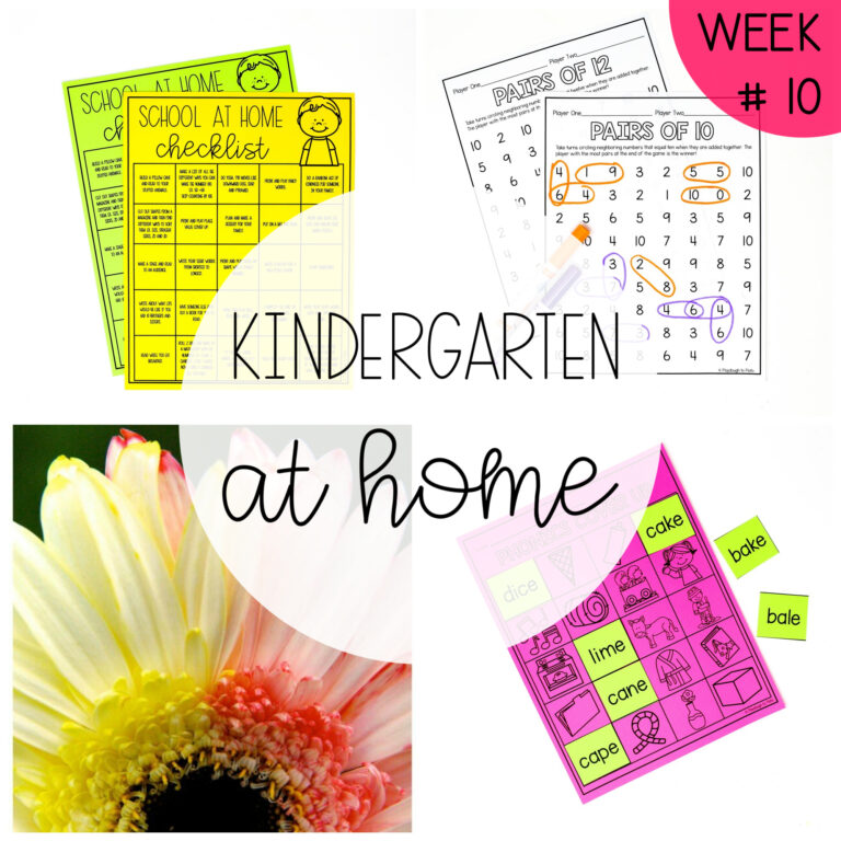 Kindergarten at Home – Week Ten