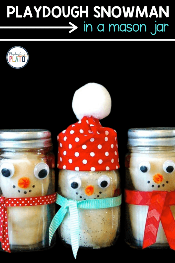 Playdough Snowman in a Jar