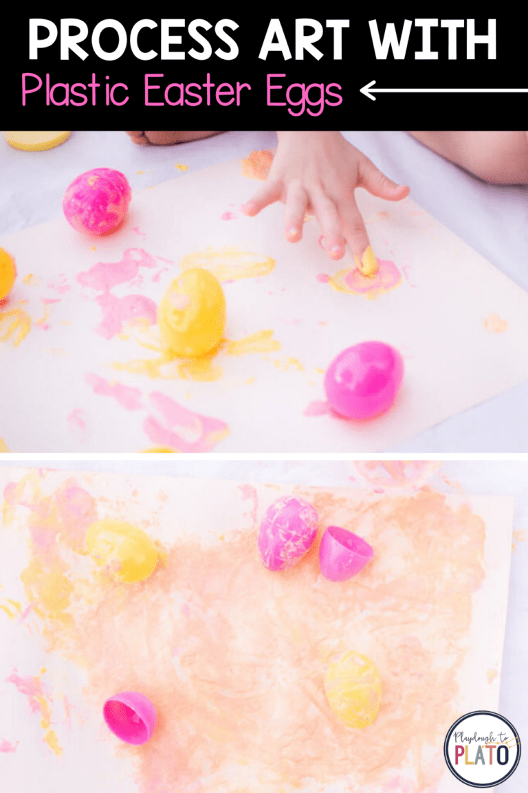 Process Art Activity with Plastic Easter Eggs