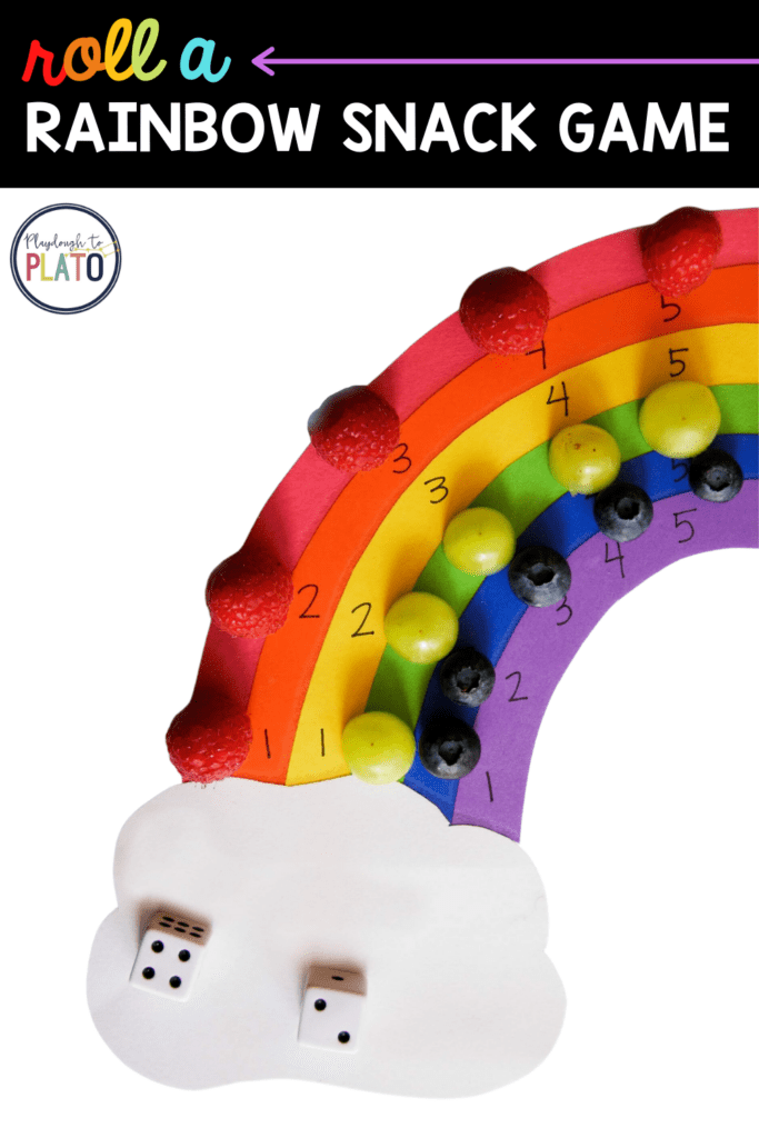 Roll a Rainbow Snack Dice Game
