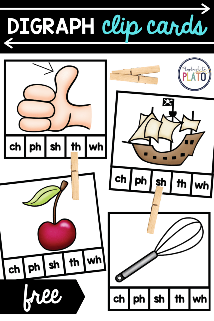 Digraph Clip Cards