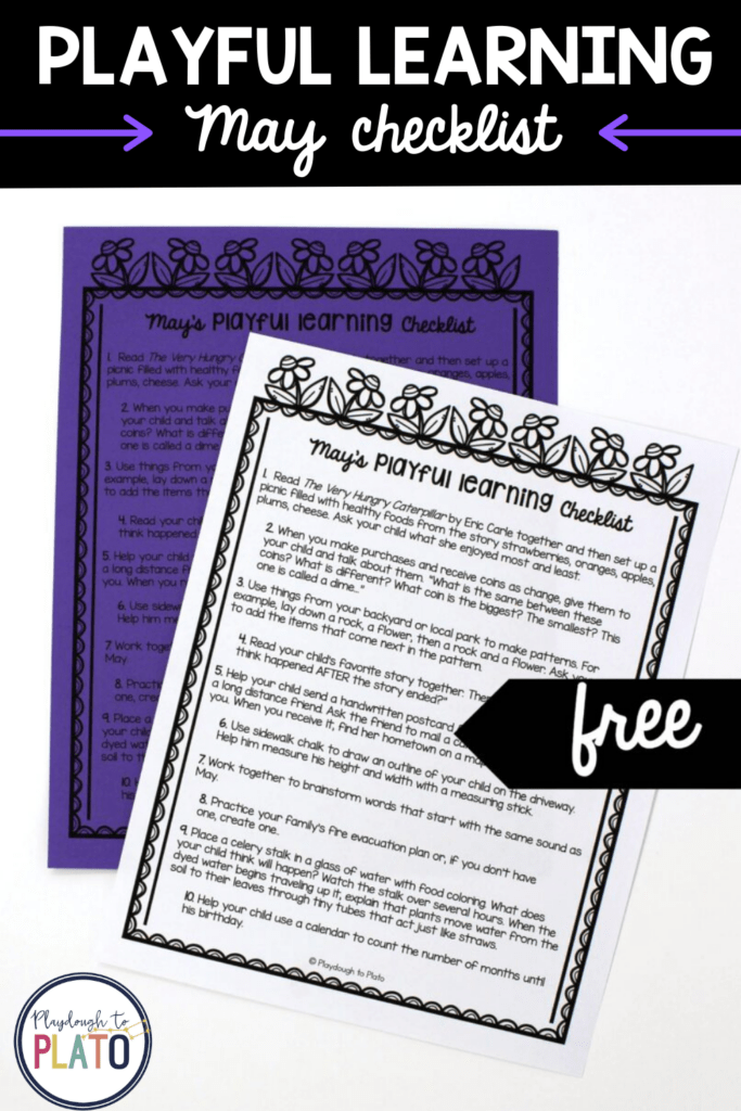May’s Playful Learning Checklist