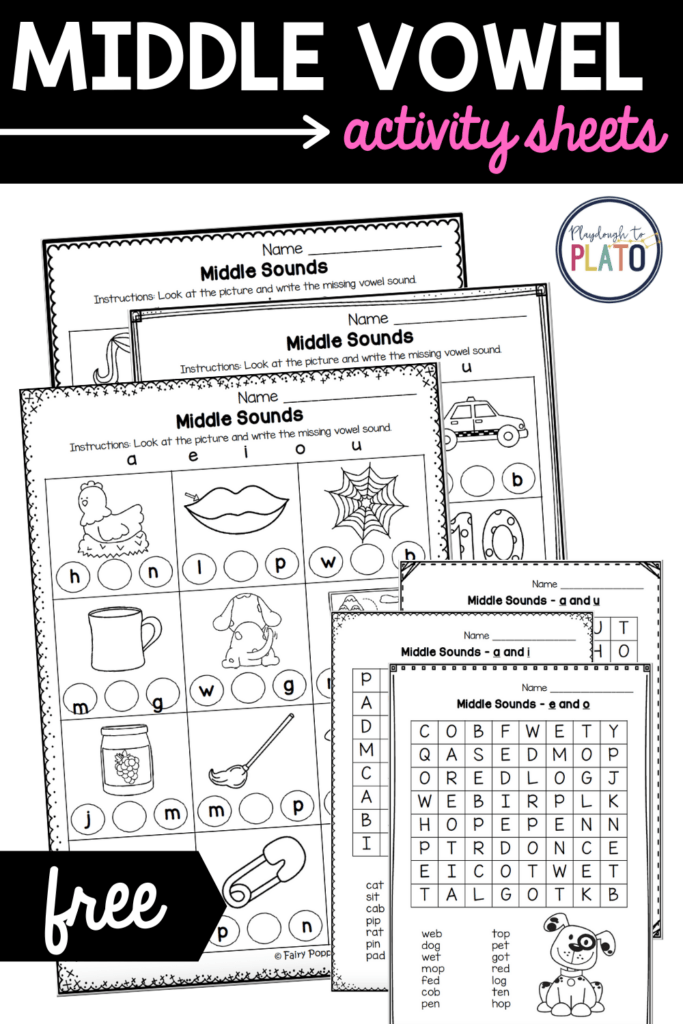 Middle Vowel Activity Sheets