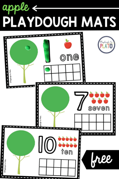 Free Apple Playdough Mats - Playdough To Plato