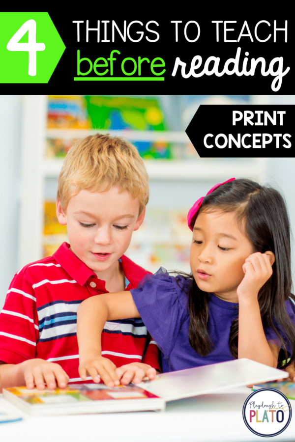4 Things to Teach BEFORE Reading - Playdough To Plato