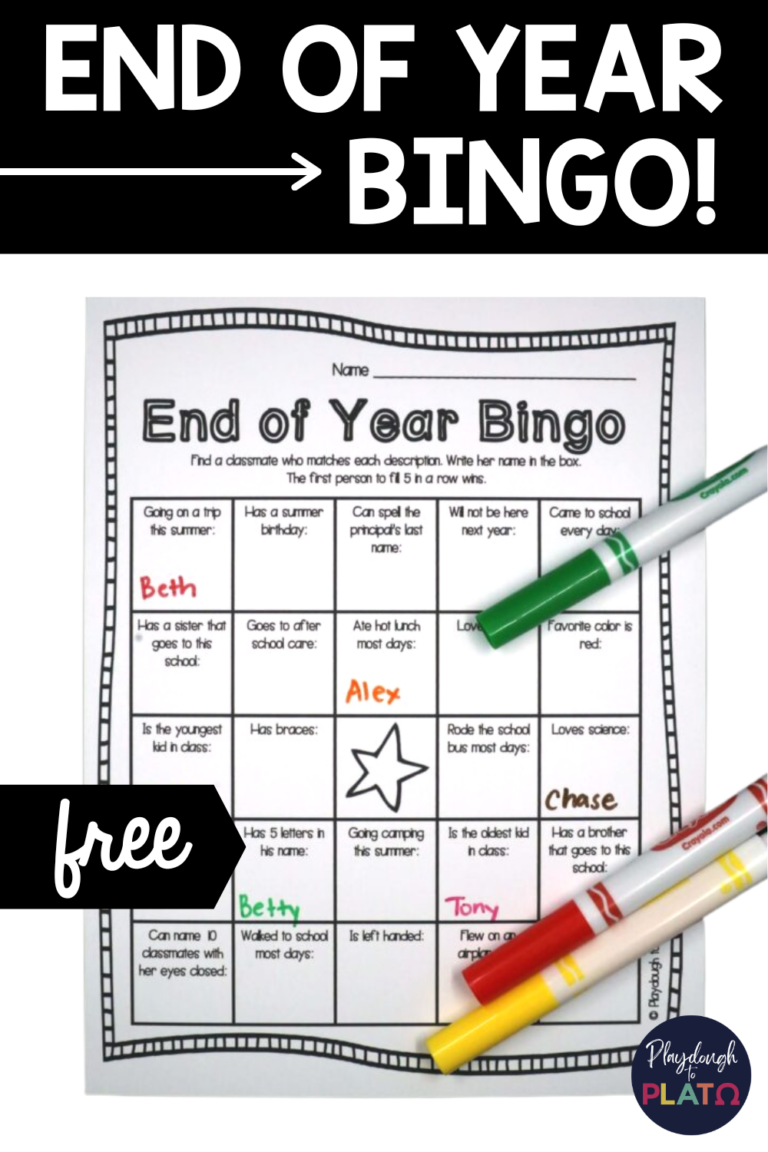 End of the Year Bingo