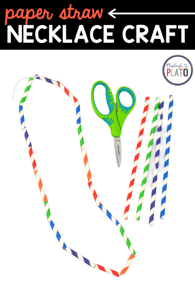 Paper Straw Necklace Craft