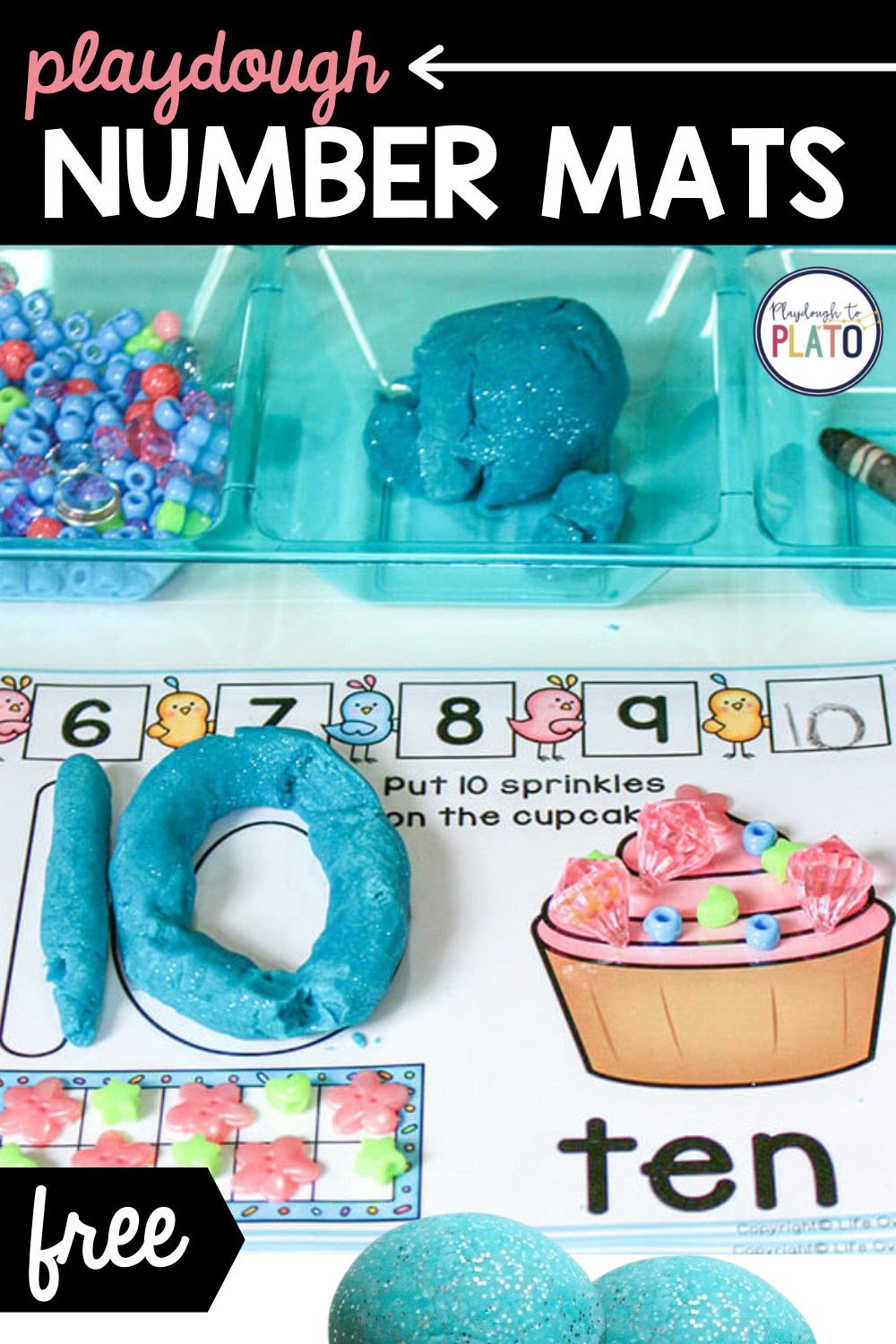 Toddler Playdough Number Mats by Leaping into Learning with Kaley