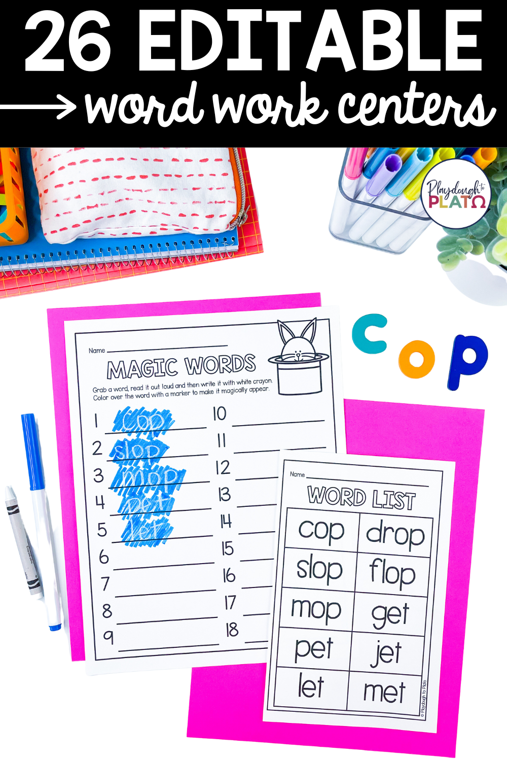 26 EDITABLE Word Work Centers - Image 3