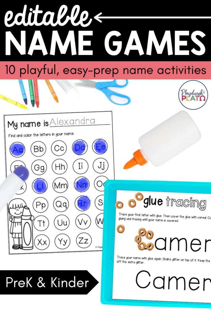 Editable Name Games - Playdough To Plato