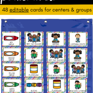 Editable Literacy Center Pocket Chart