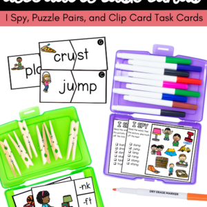 Decodable Ending Blend Task Cards