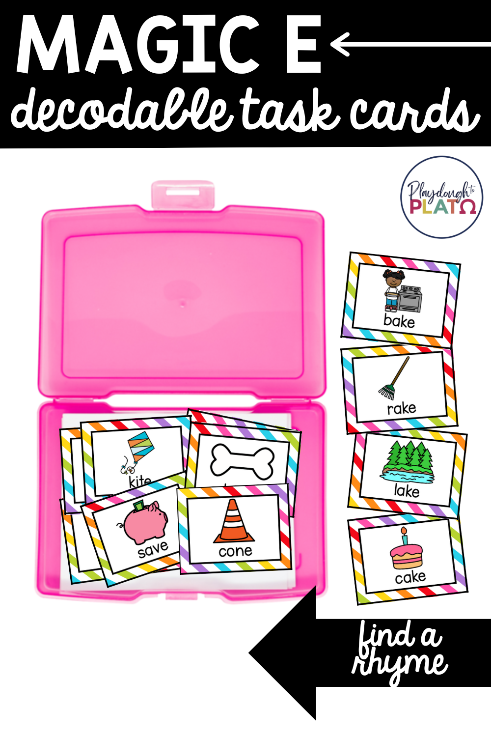Decodable Magic E Task Cards - Image 4